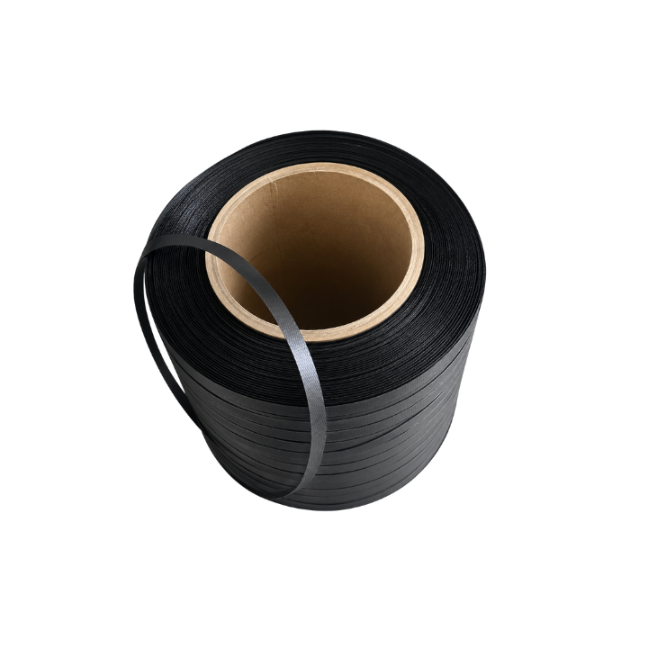 PP-Band Schwarz 8x0,40mm antistatisch ø104 700m/Rolle