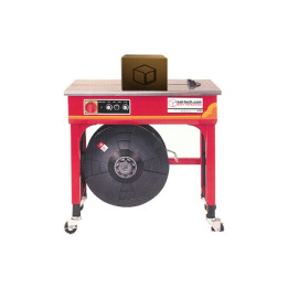 STEP TP-502CE con máquina flejadora de exhibición- Transpak